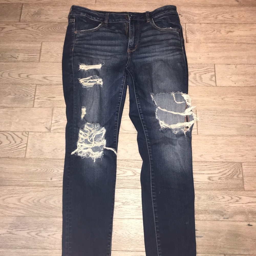 Dark blue American eagle jeans size 12